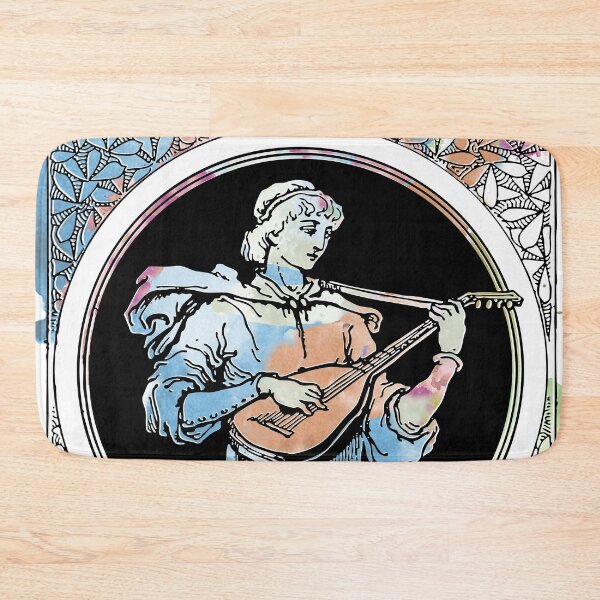 Item preview, Medieval Bloom: heraldic colored design of a Medieval musician male designed and sold by elmanchour.