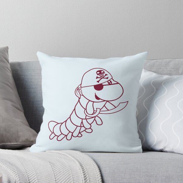 Item preview, Caterpillar Evil Pirate Sailor Funny Cute Comic designed and sold by shirt-o-mat.