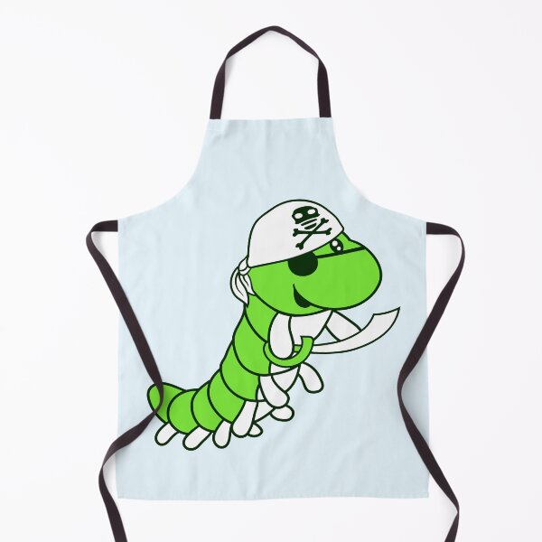 Item preview, Caterpillar Evil Pirate Sailor Funny Cute Comic designed and sold by shirt-o-mat.