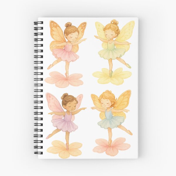 Item preview, Fairy Tiny Dancers on Petals – Ballet Butterfly Art designed and sold by Rushurban.