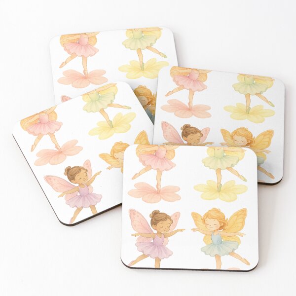Item preview, Fairy Tiny Dancers on Petals – Ballet Butterfly Art designed and sold by Rushurban.