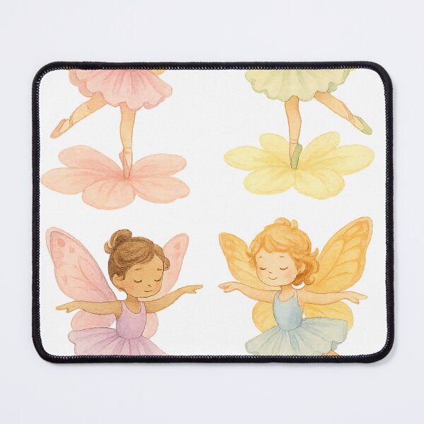 Item preview, Fairy Tiny Dancers on Petals – Ballet Butterfly Art designed and sold by Rushurban.