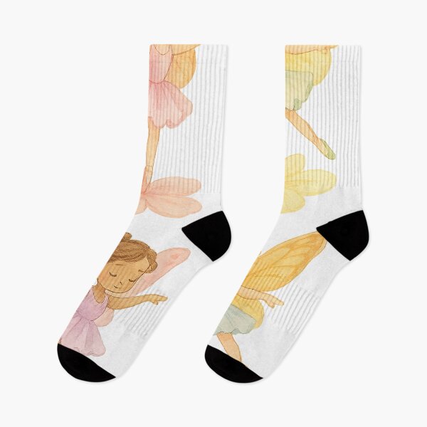 Item preview, Fairy Tiny Dancers on Petals – Ballet Butterfly Art designed and sold by Rushurban.
