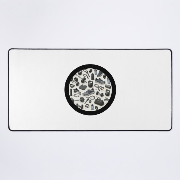 Item preview, Gym items in a black circle designed and sold by runstore.