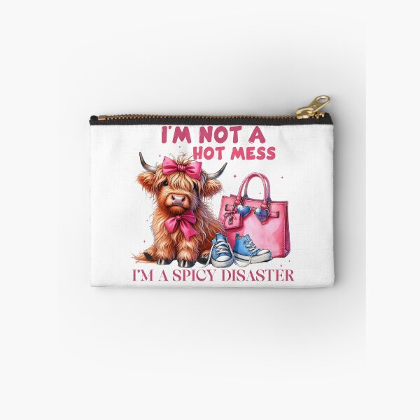Item preview, Highland Cow    I'm Not A Hot Mess       I'm A Spicy Disaster designed and sold by Bichon Boutique.