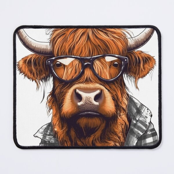 Item preview, Cool Guy Highland Cow designed and sold by Bichon Boutique.