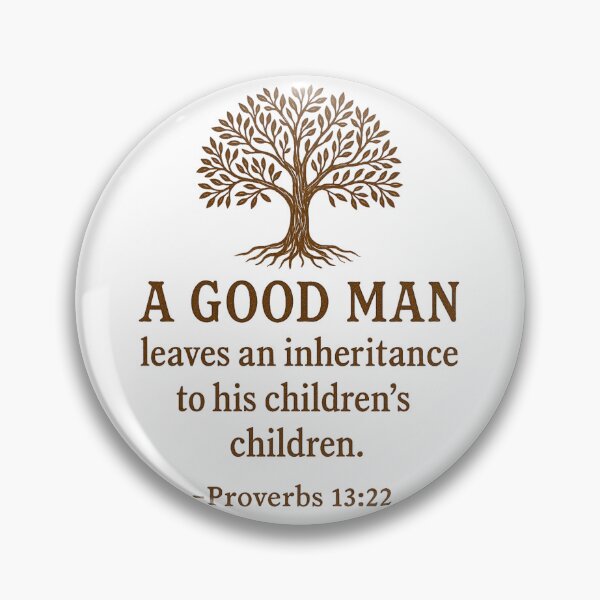 Item preview, A Good Man Proverbs 13:22 Bible Verse Design designed and sold by drip.design.co.