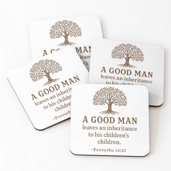 Item preview, A Good Man Proverbs 13:22 Bible Verse Design designed and sold by drip.design.co.