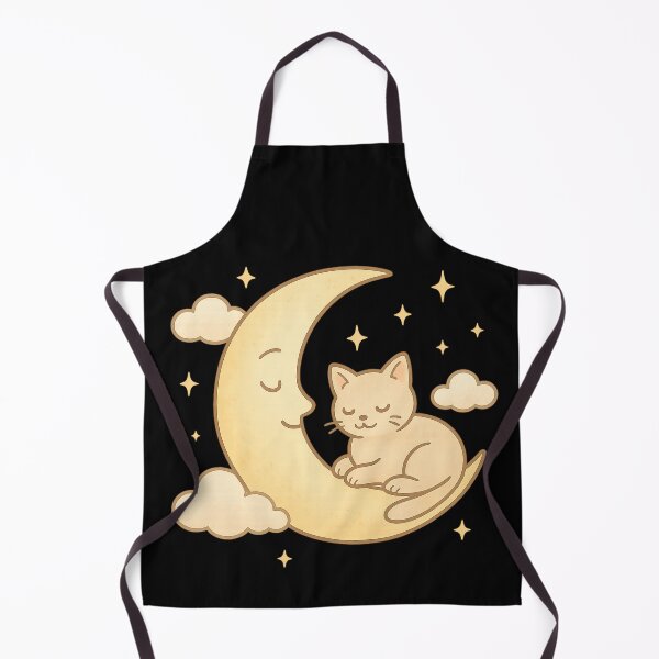 Item preview, Sleeping Cat on Crescent Moon – Dreamy Celestial Design designed and sold by Rushurban.