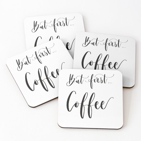 Item preview, But First Coffee - Hand Lettered Brush Calligraphy Design designed and sold by dreamy-blooms.