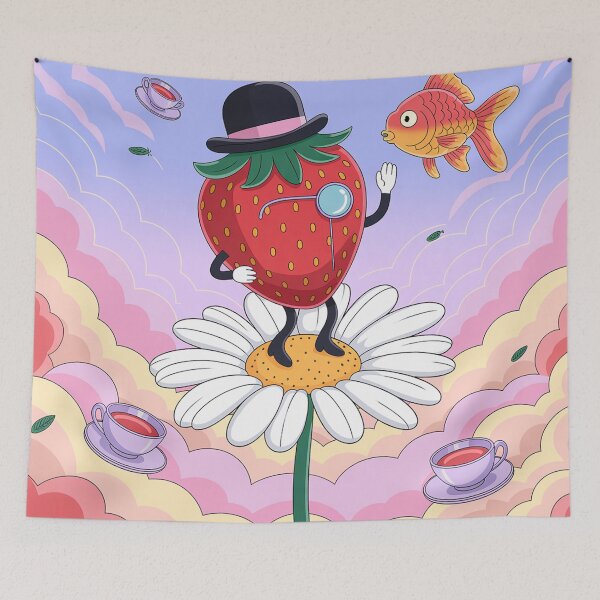 Item preview, Giant strawberry in surrealistic style designed and sold by Lilashakti ⭐️ ⭐️ ⭐️ ⭐️ ⭐️.