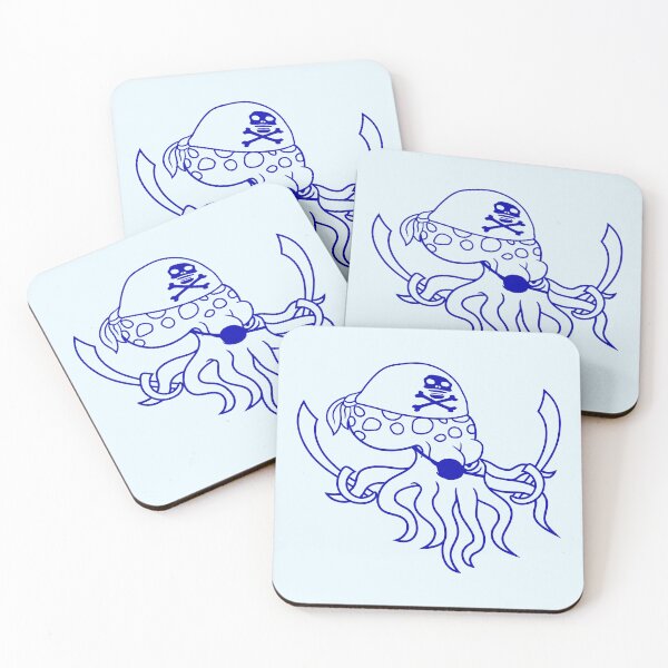 Item preview, Evil Octopus Pirate Cool Cephalopod Squid Cartoon designed and sold by shirt-o-mat.