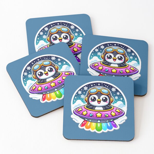 Item preview, UFO Rainbow Penguin designed and sold by ArtistEmbrace.