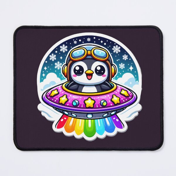 Item preview, UFO Rainbow Penguin designed and sold by ArtistEmbrace.