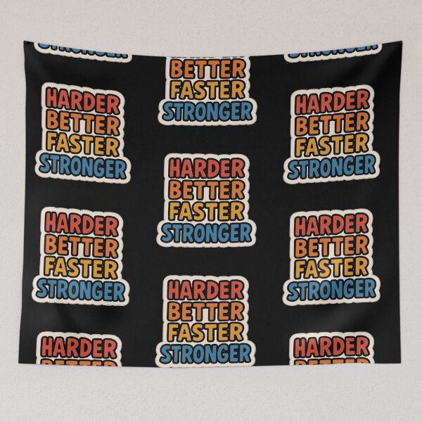 Item preview, Harder, Better, Faster, Stronger – Futuristic Bold Sticker Design designed and sold by Psycho-Crazy.