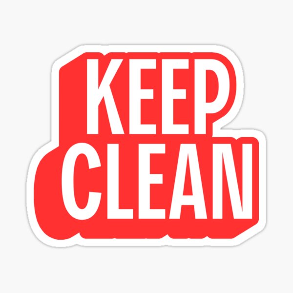 Item preview, Keep Clean sticker designed and sold by heptenart.