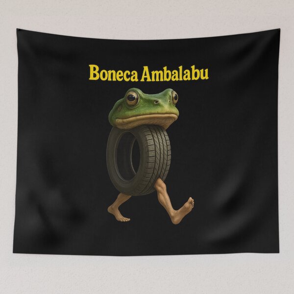 Item preview, Frog Balancing Tire Meme - Boneca Ambakabu designed and sold by MysticArtisan.