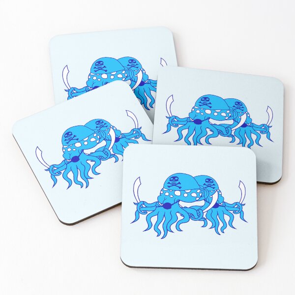 Item preview, Two Evil Octopus Pirate Cephalopod 2 Team Squid designed and sold by shirt-o-mat.