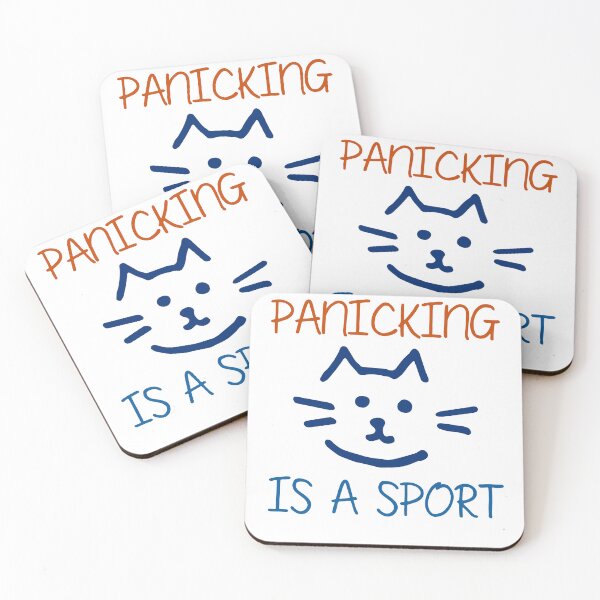 Item preview, PANICKING THAT'S SPORTY, FUNNY SARCASTIC DESIGN, CAT DESIGN MERCH TEE APPAREL designed and sold by SellingStuff91.