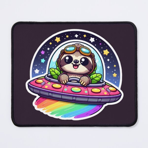Item preview, UFO Rainbow Sloth designed and sold by ArtistEmbrace.
