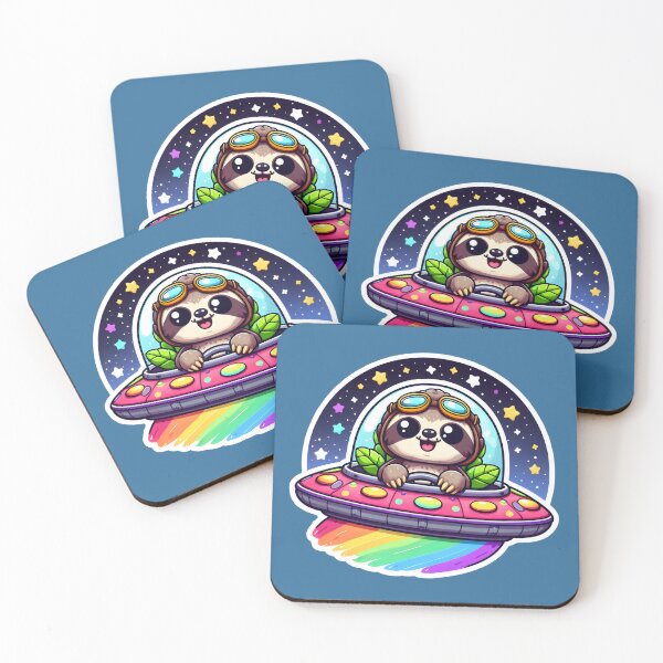 Item preview, UFO Rainbow Sloth designed and sold by ArtistEmbrace.