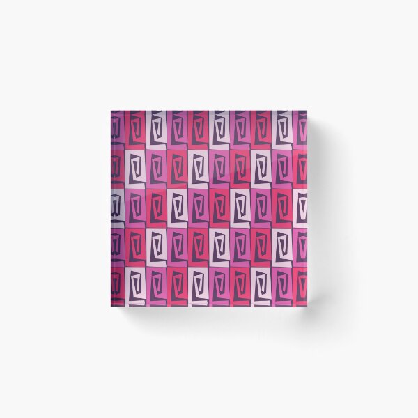 Item preview, Modern Abstract Geometric Pinks on Purple  designed and sold by Sharon Schwalbe.