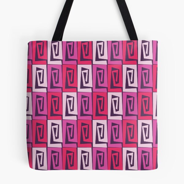 Item preview, Modern Abstract Geometric Pinks on Purple  designed and sold by Sharon Schwalbe.