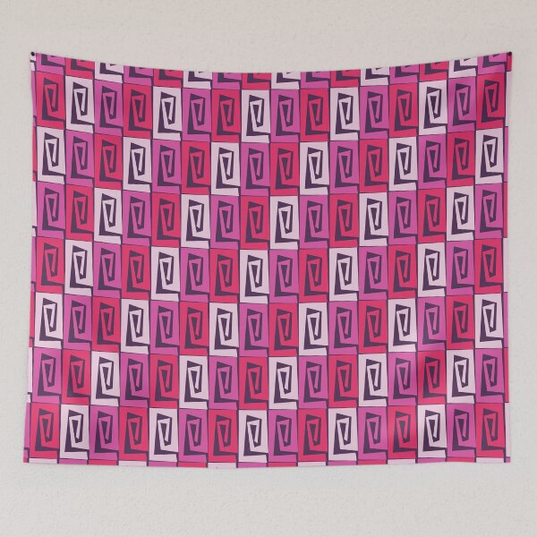 Item preview, Modern Abstract Geometric Pinks on Purple  designed and sold by Sharon Schwalbe.