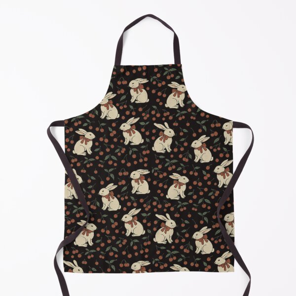 Item preview, Cute rabbits and cherry retro pattern designed and sold by HandmadeMood.