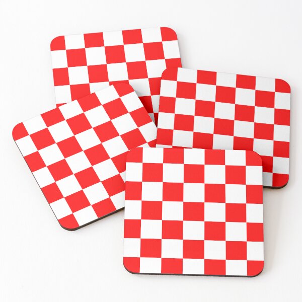 Item preview, Red and White Checkered Flag Patten designed and sold by Patterns-2024.