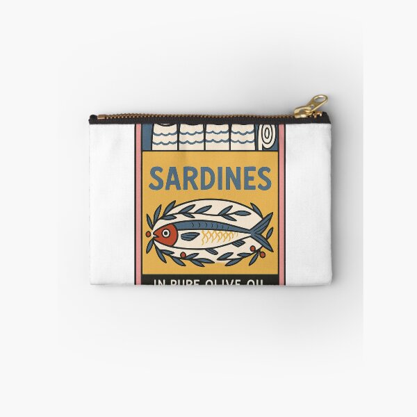 Item preview, Retro Sardine Tin Art – Olive Oil Label Design designed and sold by weirdfishes123.