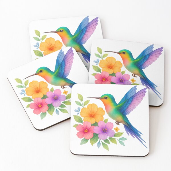 Item preview, Hummingbird and Spring Flowers designed and sold by branaghbel.