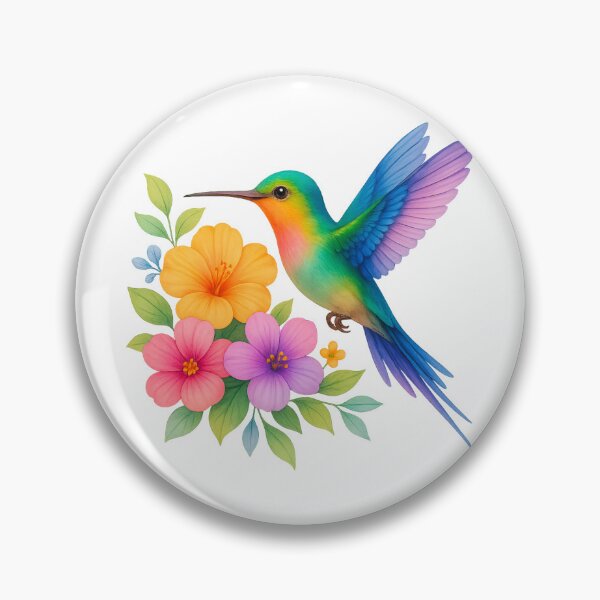 Item preview, Hummingbird and Spring Flowers designed and sold by branaghbel.