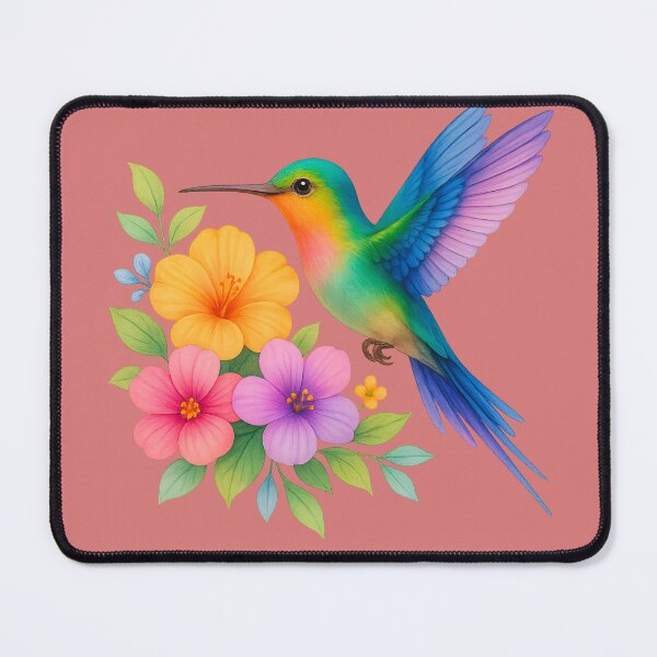 Item preview, Hummingbird and Spring Flowers designed and sold by branaghbel.