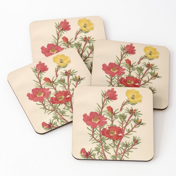 Artikelvorschau, Vintage Portulak Blumen entworfen und verkauft von Bruiserstang.