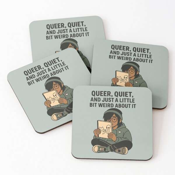 Item preview, Queer Quiet and Weird LGBTQ+ Introvert Character Sticker designed and sold by QueerCoreRiot.