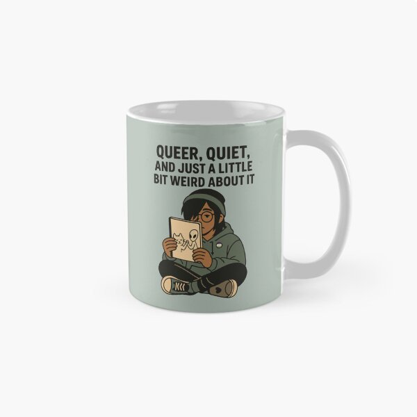 Item preview, Queer Quiet and Weird LGBTQ+ Introvert Character Sticker designed and sold by QueerCoreRiot.