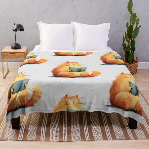 Item preview, fat funny Cat Is Reading designed and sold by mando24895.