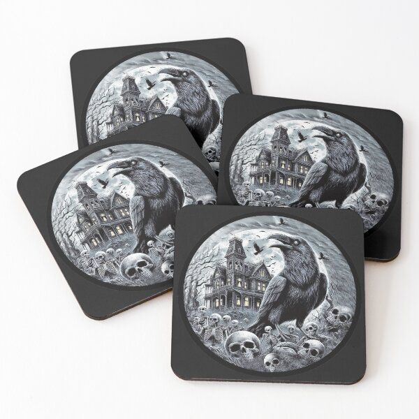 Item preview, Halloween Goth Raven Skeltons Sticker designed and sold by candiscamera.