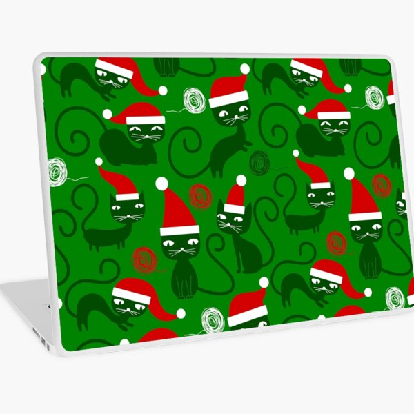 Item preview, green christmas santa cats  designed and sold by Gossip Rag.