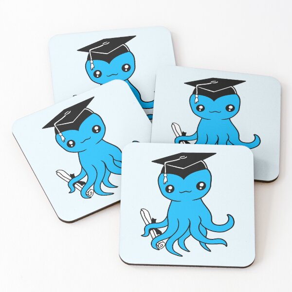 Item preview, Octopus graduation high school diploma passed cute designed and sold by shirt-o-mat.