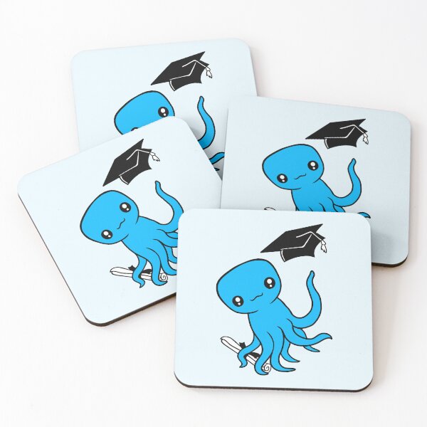 Item preview, Octopus graduation high school diploma passed cute designed and sold by shirt-o-mat.