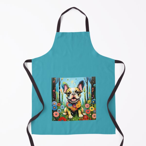 Item preview, A dog of the Bulldog breed among exotic flowers. designed and sold by Natalia-Vlad.