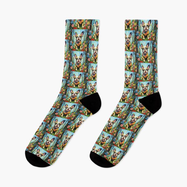 Item preview, A dog of the Bulldog breed among exotic flowers. designed and sold by Natalia-Vlad.