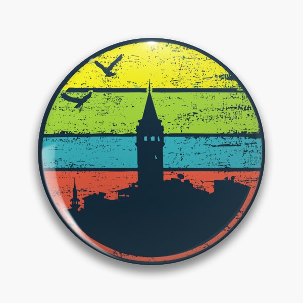 Item preview, Galata Tower Retro – Istanbul Cityscape with Vintage Flair designed and sold by TuncGK.