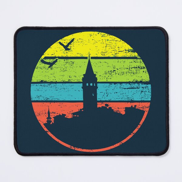 Item preview, Galata Tower Retro – Istanbul Cityscape with Vintage Flair designed and sold by TuncGK.
