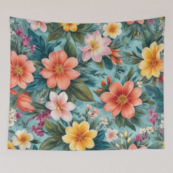 Item preview, Coral Coast – Tropical Bloomscape designed and sold by ArdethBey.