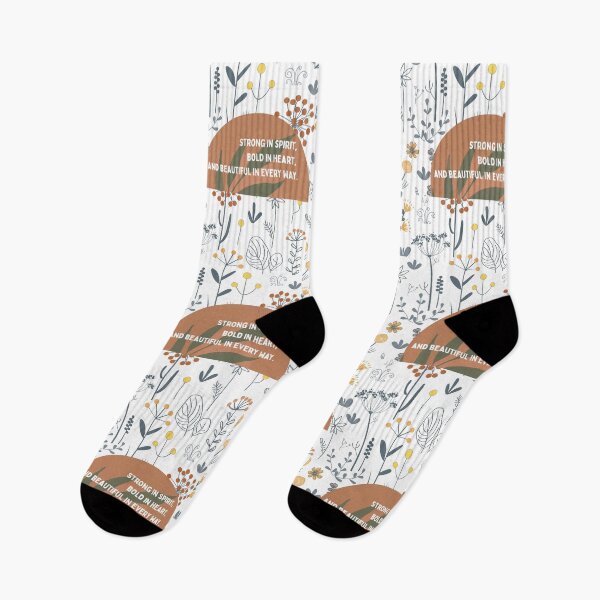 Item preview, Strong in Spirit, Bold in Heart – Wildflower Empowerment Quote designed and sold by WHDProduction45.