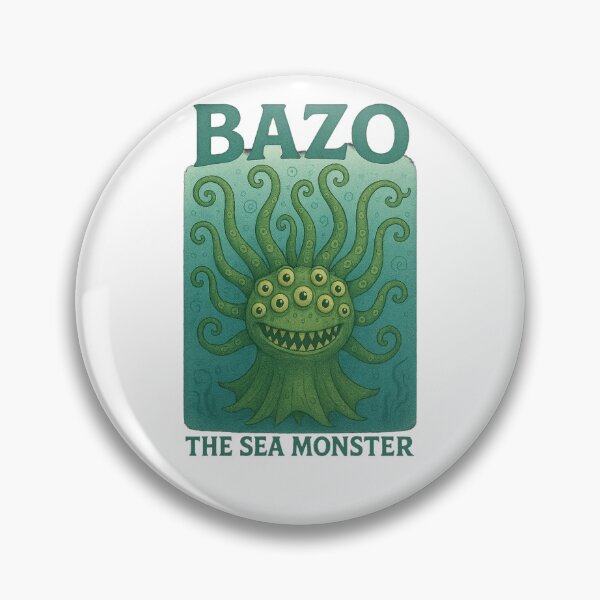 Item preview, Bazo the Sea Monster  designed and sold by Kindness Canvas.