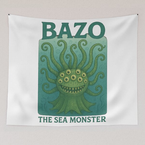 Item preview, Bazo the Sea Monster  designed and sold by Kindness Canvas.